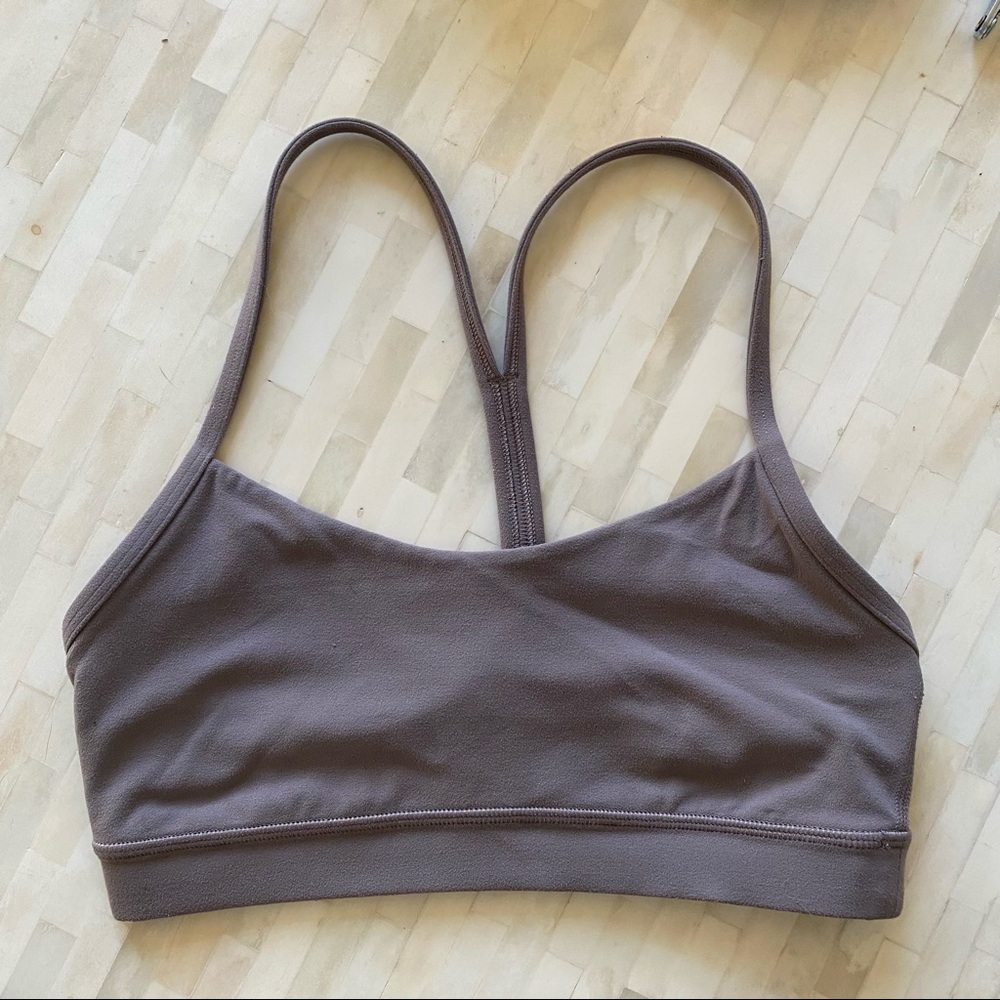 Lululemon Flow Y Bra cocoa/gray size 4